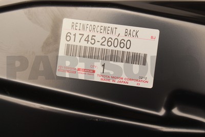 6174526060 Genuine Toyota REINFORCEMENT, BACK 61745-26060 | eBay