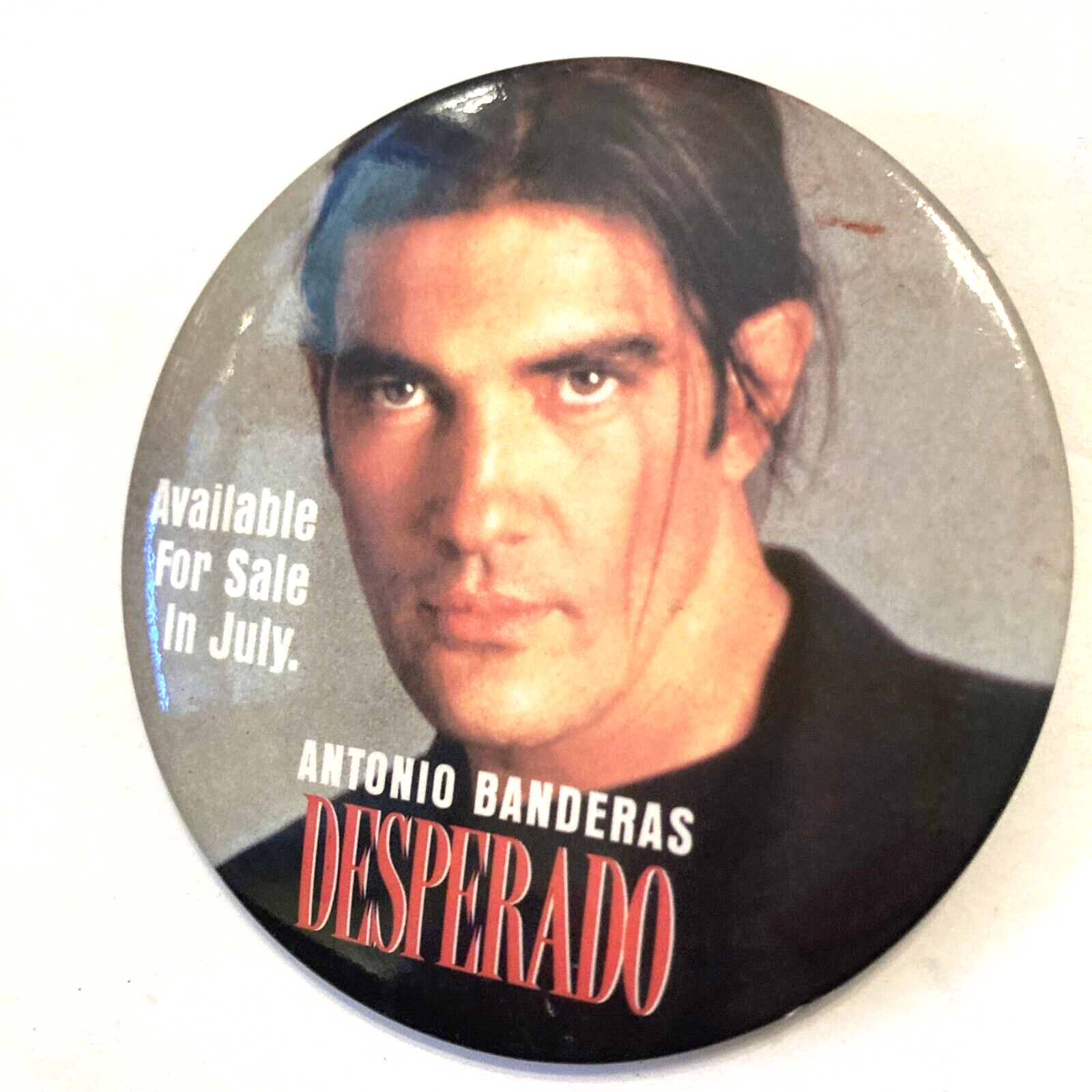 Desperado Movie Promo Button Antonio Banderas Pin 90s Vintage Film