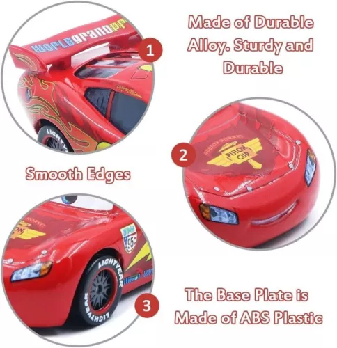 Disney Pixar Cars No.95 Lightening Mcqueen Hauler Truck + Mini Car 1:55 Diecast - Picture 6 of 15