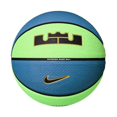 Nike Ballon De Basket Playground 8P 2.0 LB LEBRON JAMES Taille 7 Lime Glow - Photo 1/2