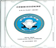 USS Flint AE 32 Commissioning Program 1971  Navy Plank Owners