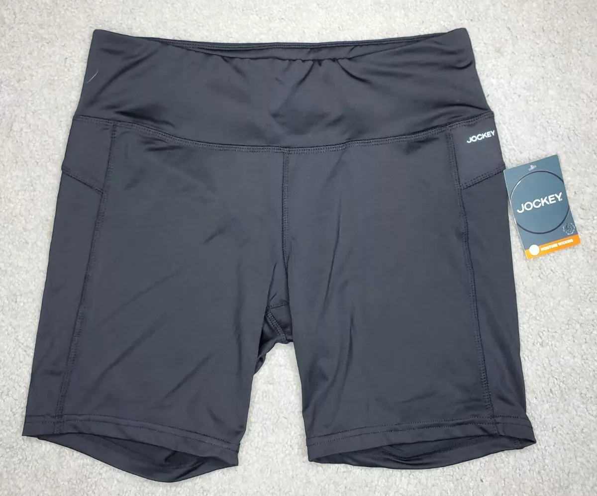 Jockey Women s Bike Shorts with Wide Waistband Black Size Large NWT
