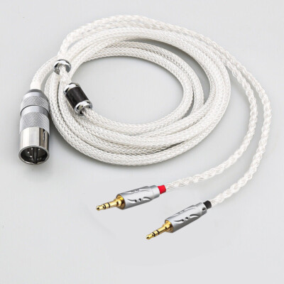 3M 16core pure silver XLR to 2X 3.5mm for Hifiman Sundara Ananda headphone Cable