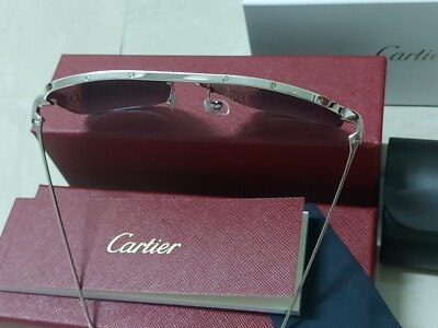 NEW Authentic Cartier CT0230S Silver Sunglass 59 15 140
