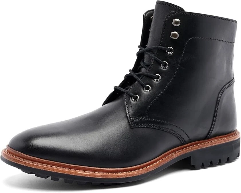 Anthony Veer Men's Lincoln Rugged 6" Lace up Boots   Black  sz 9D