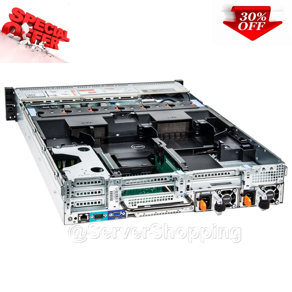 Dell PowerEdge R730 2x E5-2699V3 2.30Ghz 36-CORE 512GB DDR4 H730P 9.6TB SAS 10K - Image 2 of 4
