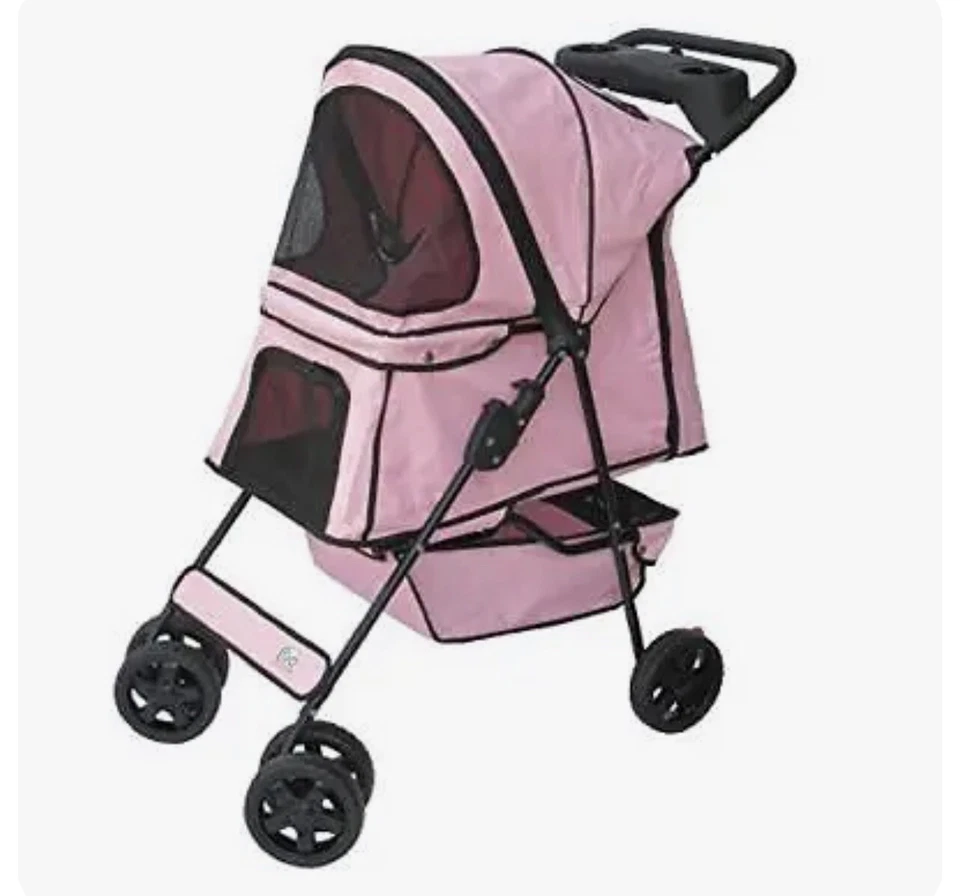 Go Pet Club Pet Stroller Pink - Image 2 of 2