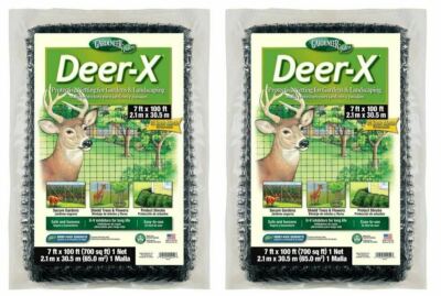 2 ea.  Dalen DX-7 Deer-X Protective Netting  7' x 100' Black Deer Fencing