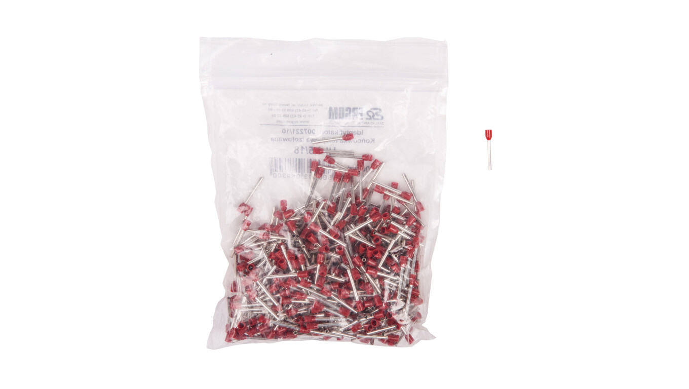 Insulated ferrule terminal HI ERHL red 1.5/18 E08KH-02010104601 /500pcs/ /T2UK