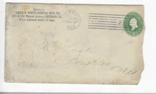 1893-POSTAL HISTORY COVER-S. S. WHITE DENTAL MFG. CO.-CHICAGO, ILLINOIS