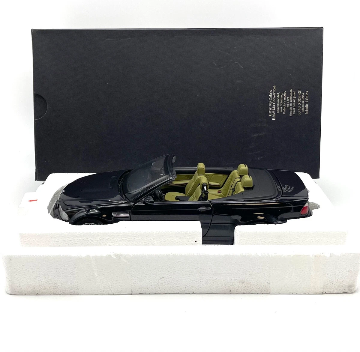 Kyosho 80430024431 BMW 3er M3 E46 Sportwagen Cabrio in schwarz 
