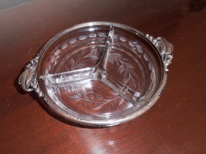 Vintage-Wonderful-Sterling-Silver-amp-Glass-Candy-Dish-Very-Nice-1900-039-s