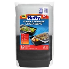 Hefty Food Storage Containers w/ Lid (28 oz., 60 ct.)