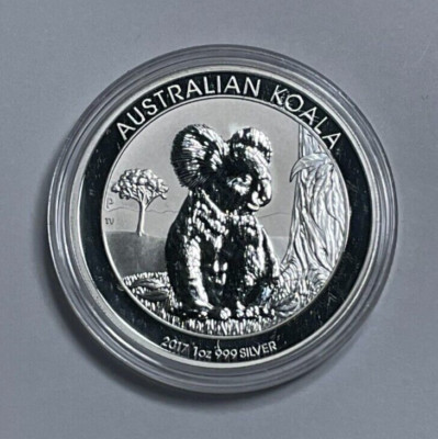2017 Australia 1 oz . 999 Fine Silver Koala $1 Coin, BU in Plastic