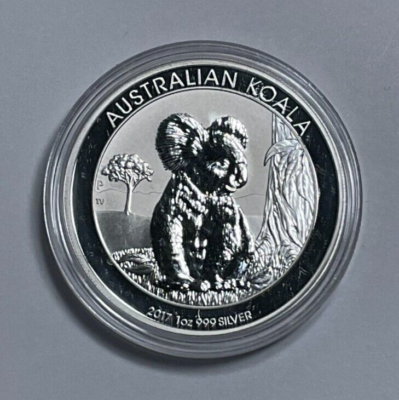 オーストラリア　シルバー　1oz 2017 Australia 1 oz . 999 Fine Silver Koala $1 Coin, BU in Plastic