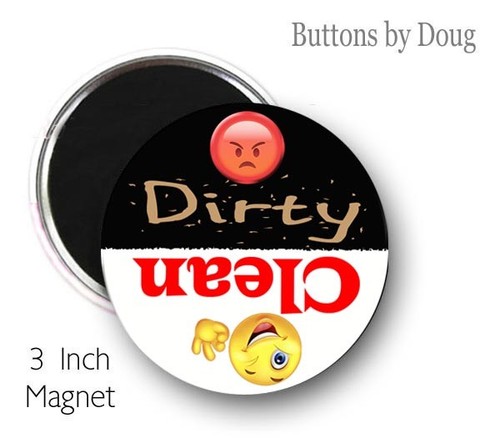Dish Washer Magnet Happy and Angry Emoji to Let You Know When They Are Clean - Picture 2 of 2