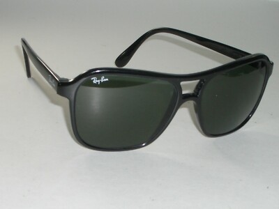 VINTAGE B&L RAY BAN BLACK NYLON G15 CRYSTAL LENS SQUARE CATS 4000