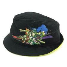Teenage Mutant Ninja Turtles Black Fedora Hat Youth/Boys Size OSFM 2015 Preowned