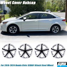 16 Hubcap Set Of 4 Wheel Covers For 2016-2026 Honda Civic Sedan 16 Steel Rim