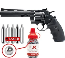 Colt Python .177 Cal Air Pistol, CO2 Revolver, BB & CO2 Bundle (2254040) Umarex