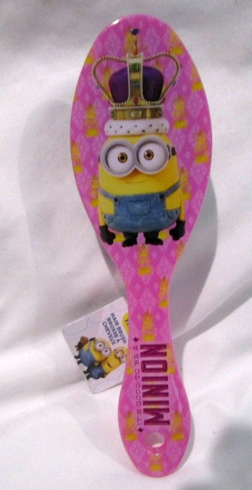 Cepillo de pelo Despicable Me Minions Bob Pink (King Minion) 7" - ¡Nuevo! Cepillo de pelo Minion Foto 2 de 3