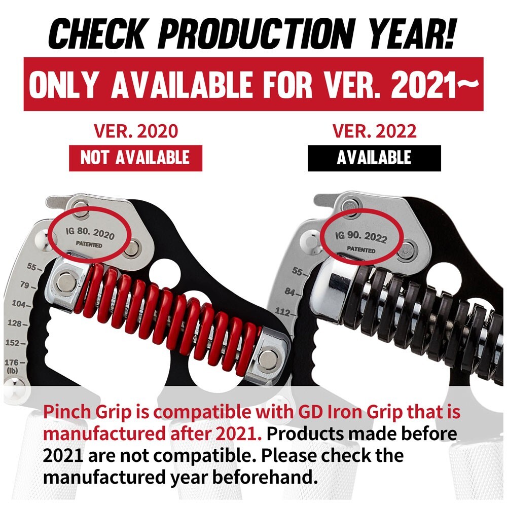 Pinch Grip for GD Iron Grip Adjustable Expandable Hand Gripper EXT