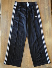 Adidas Women's Black 3-Stripes Track Pants Trefoil Logo NWT Size Medium