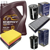 SCT Inspektionspaket 5L Mannol Energy 5W-30 FüR Audi A4 1.6 1.8 VW Passat