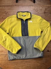 The Northface fleece youth XL 14/16 unisex mustard half zip pullover