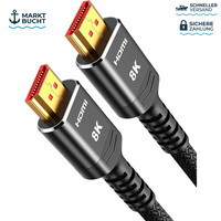 Hdmi 2.1 Kabel 1M 8K 48Gbps Highspeed 4K 120Hz Earc Hdcp 2.2 2.3 FüR Monitor