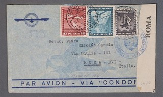 Mayfairstamps Chile 1941 Censored to Rome Italy Condor Cover ccb_19701