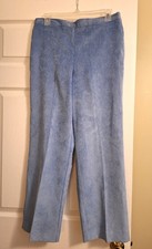 NWT Alfred Dunner Women's Pullon Classic Fit Corduroy Pants Blue, Sz 8
