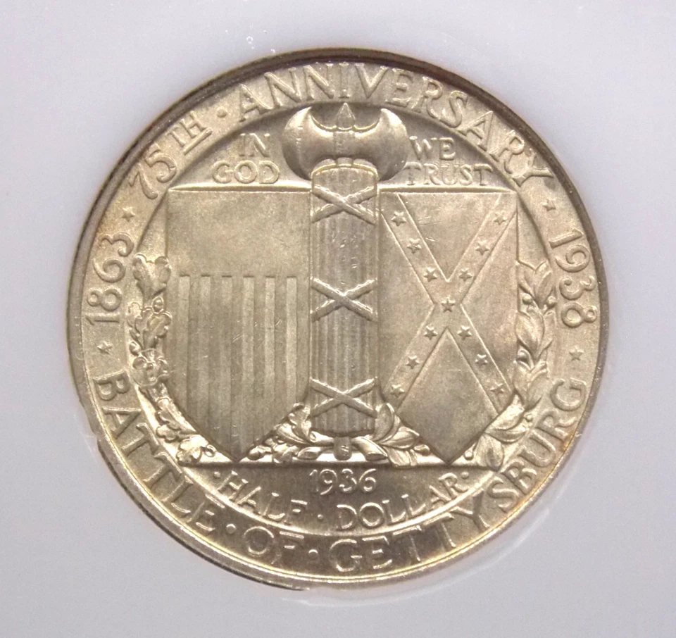 1936 Commemorative *GETTYSBURG* Half Dollar 50c NGC MS64 #006 BU Unc ECC&C, Inc. - Image 2 of 4