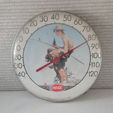 Coca-Cola Round Wall Thermometer Norman Rockw...