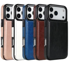 For NEW iPhone 17 Pro Max 17 Air Wallet Card Holder Kickstand Leather Case Cover