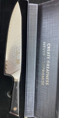 SHAN ZU Damascus Chef Knife 8 inch, 67-Layer High Carbon Steel Kitchen Knife