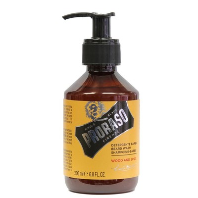 Bartwäsche / Shampoo PRORASO Wood & Spice 200ml mit Pumpe