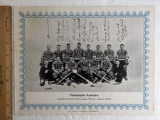 Philadelphia Ramblers 1935-36 CCM Hockey Team Picture VTG Print Paperstock CCM