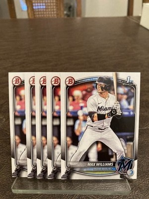 2025 Bowman Draft Max Williams 1st Bowman 5-Card Lot #BD-68 Marlins