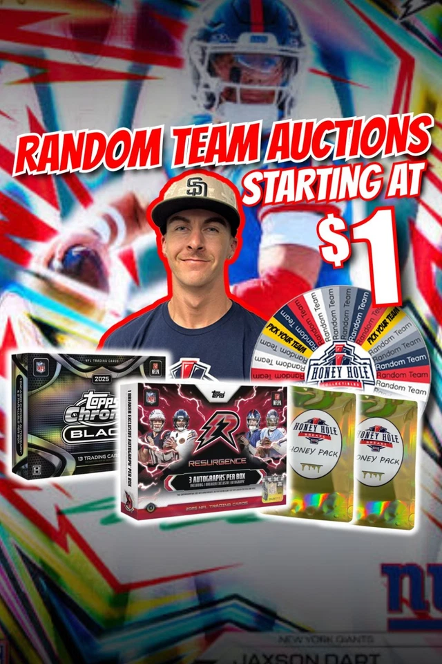 FOOTBALL BREAKS, Topps Resurgence, Topps Chrome Black & Honey Packs at $1!