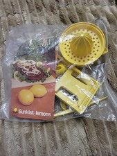 Vtg 1975 Sunkist Lemon Tools Recipes Kit Grater Juicer Twist Faucet Sealed