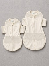 Happiest Baby Sleepea Snoo Swaddle Sleep Sack Lot of 2 White Mesh Sizes S  M