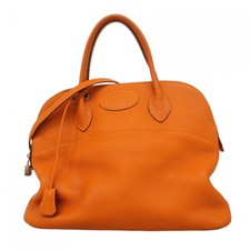 Hermes Hermès Bolide 35 Handbag in Taurillon Clemence Leather, Orange, □I Stamp,