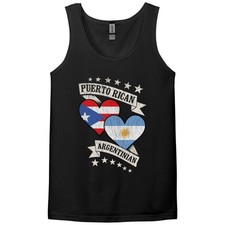 Puerto Rican Argentinian Heart Flags Puerto Rico Argentina Tank Top
