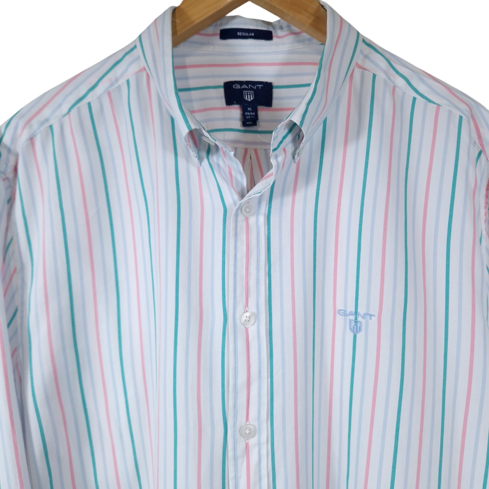 Mens Gant Striped Shirt Long Sleeved XL 