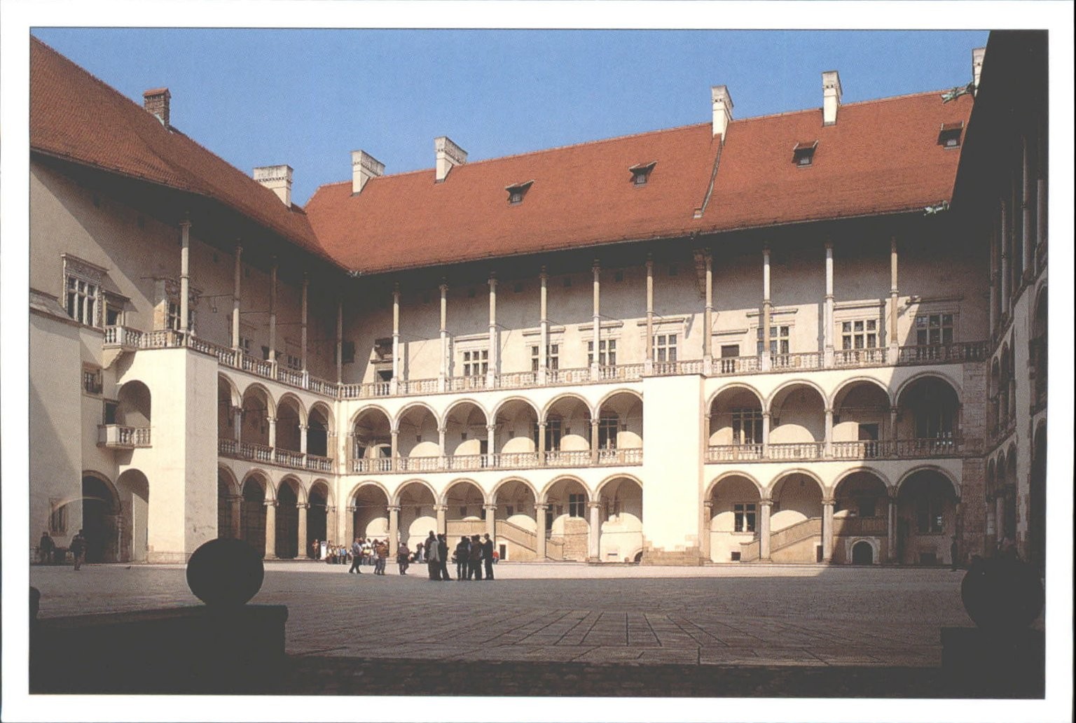 Kraków Wawel Castle Arcaded Courtyard Poland Postcard FINE CARDS