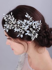 Crystal Bridal Headpiece Wedding Headband Flower Hair Vine Accessories Women