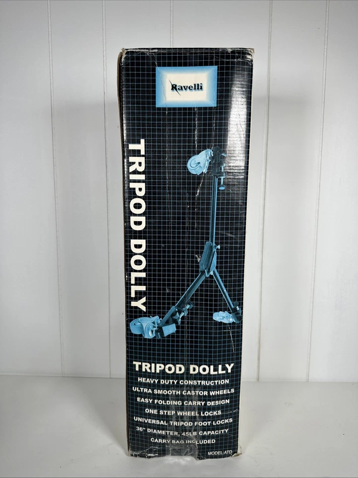 Carretilla trípode Ravelli ATD para cámara foto video iluminación ruedas plegables portátil Foto 4 de 4