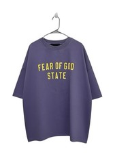Fear of God Essentials State Tee Heavyweight Purple Shirt Size L NWT