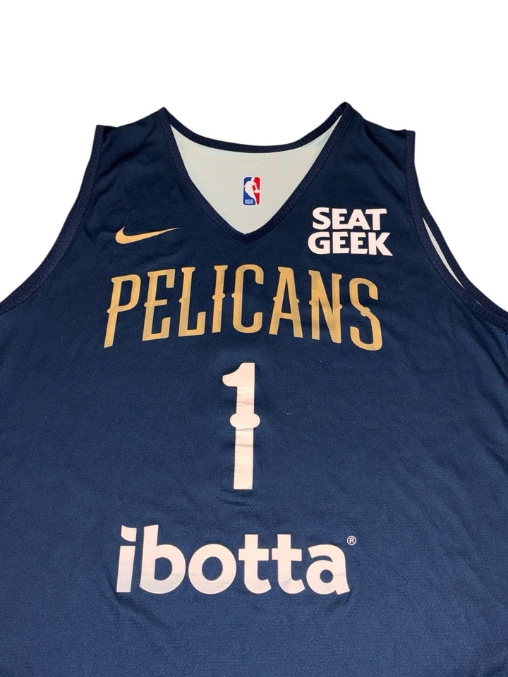 Zion Williamson New Orleans Pelicans #1 Nike Reversible Practice Jersey XL Tall - Image 2 of 4